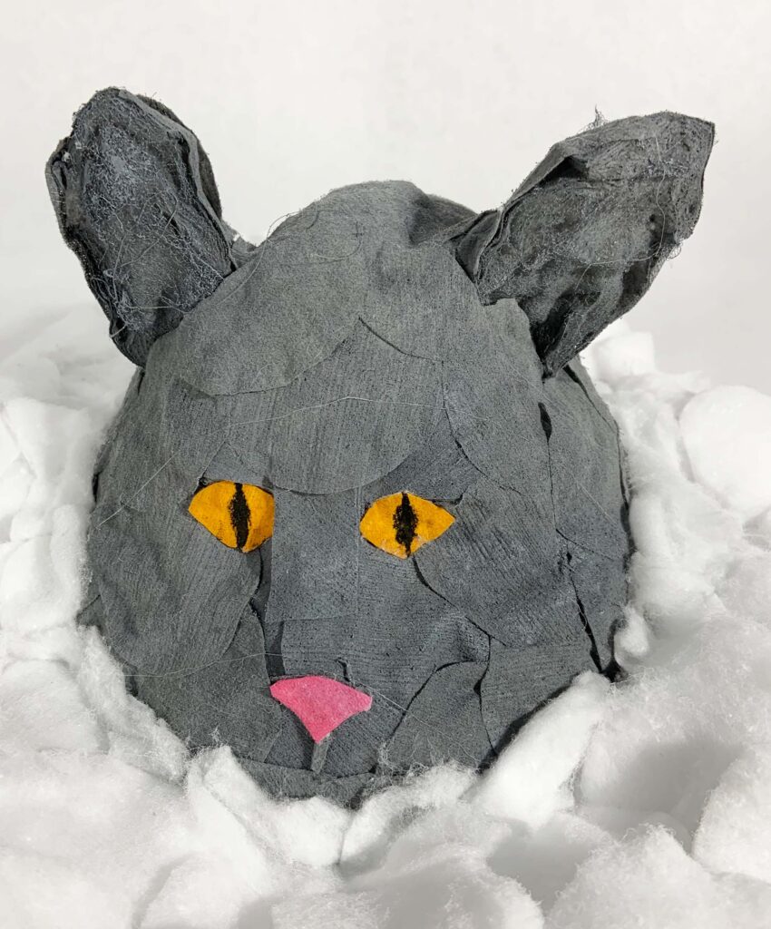 Finished cat head front